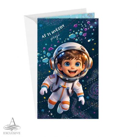 ARGUS Dětské přání pro chlapce - Kosmonaut 17-6082c