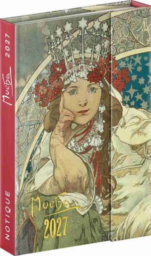Diář týdenní magnetický Alfons Mucha 2027, 11cm x 16cm, PGD-37245-V