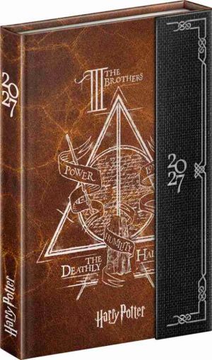 Diář týdenní magnetický Harry Potter – Relikvie smrti 2027, 11cm x 16cm, PGD-37248-V