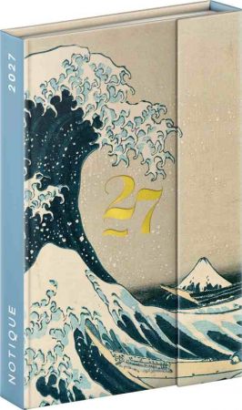 Diář týdenní magnetický Katsushika Hokusai 2027, 11cm x 16cm, PGD-37251-V
