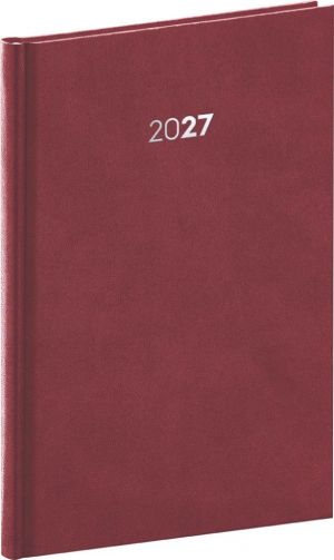 Diář týdenní Balakon 2027, bordó, 15cm x 21cm, PGD-TA5BA-7127