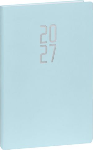 Diář týdenní Ponza 2027, světle modrý, 15cm x 21cm, PGD-TA5PO-7081