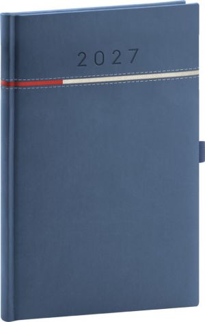 Diář týdenní Tomy 2027, modro-červený, 15cm x 21cm, PGD-TA5TO-7716