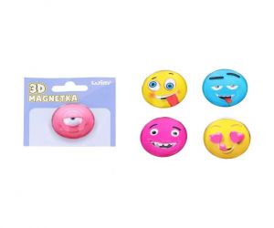 Magnet skleněný kulatý obličej W056029