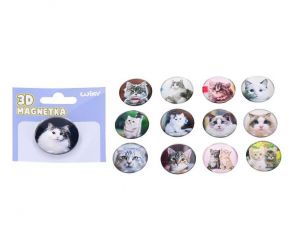 Magnet skleněný kočka mix W056030