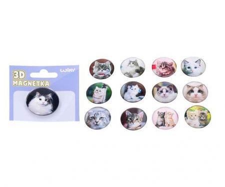 Magnet skleněný kočka mix W056030
