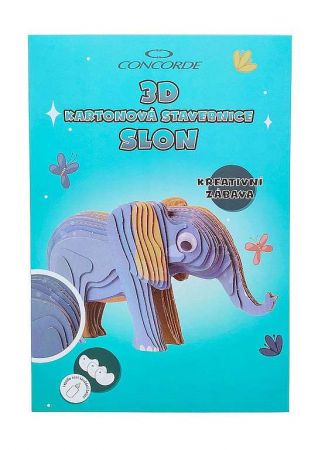 3D kartonová stavebnice Slon A372