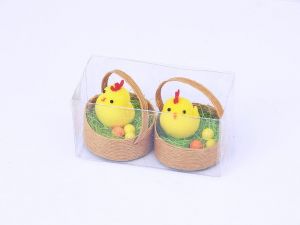 Kuřátka v košíčku 5cm 2ks /8628/
