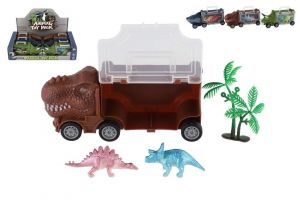 Auto nákladní dinosaurus s doplňky 16x7cm 3 druhy