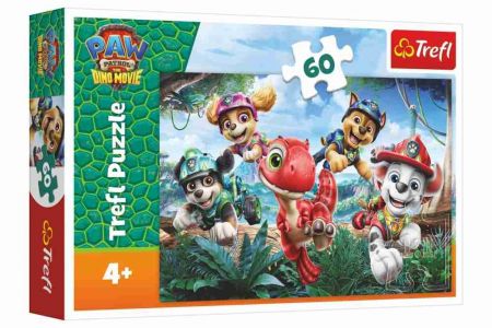 Puzzle Tlapková patrola/Paw Patrol Dino Movie: Dinosauří záchrana 33x22cm 60dílků v krabič