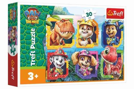 Puzzle Tlapková patrola/Paw Patrol Dino Movie: Dinosauří ostrov 27x20cm 30dílků v krabičce