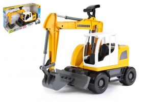 Auto Bagr Worxx plast 48cm 1:15 v krabici Liebherr A918 Litronic