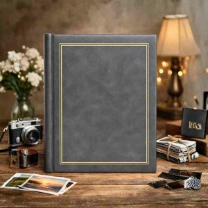 Samolepicí fotoalbum 23×28/60, motiv Classic, šedý