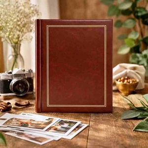Samolepicí fotoalbum 23×28/60, motiv Classic, hnědý