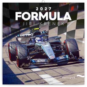 Kalendář nástěnný poznámkový Formule – Jiří Křenek 2027, 30cm x 30cm, PGP-36330-V