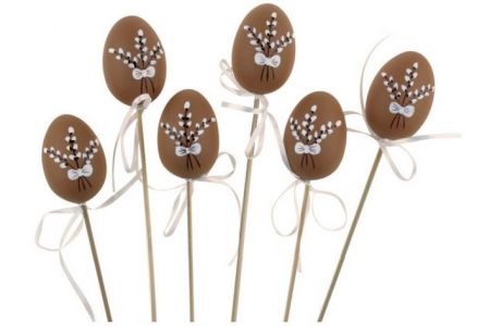 Vajíčko plastové zápich 6cm + špejle