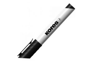 KORES K-MARKER Popisovač na bílé tabule a flip charty, zkosený hrot 3-5 mm, černý