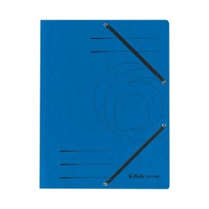 Desky s gumou A4/ 3chlopně, prešpánové, modré (Herlitz)