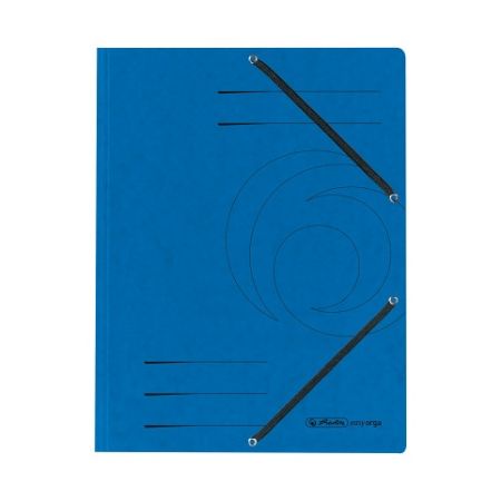 Desky s gumou A4/ 3chlopně, prešpánové, modré (Herlitz)