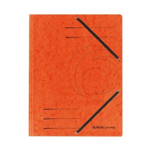 Desky s gumou A4/ 3chlopně, prešpánové, oranžové (Herlitz)