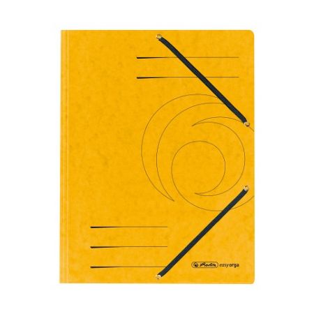 Desky s gumou A4/ 3chlopně, prešpánové, žluté (Herlitz)