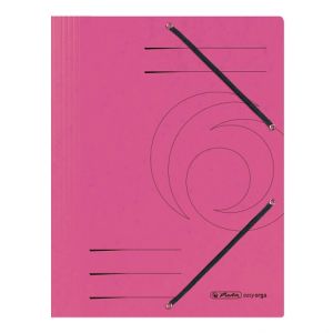 Desky s gumou A4/3chlopně, prešpánové, růžové (Herlitz)