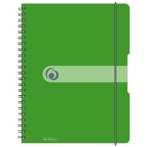Spirálový blok A4/80listů, čtvereček, jablkově zelený (Herlitz)