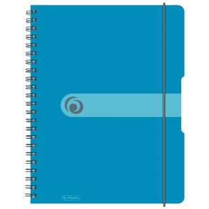 Spirálový blok A4/80listů, čtvereček, transparentní modrý (Herlitz)