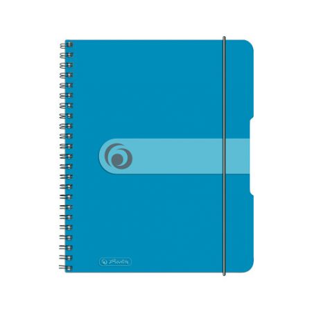 Spirálový blok A5/80listů, čtvereček, transparentní modrý (Herlitz)