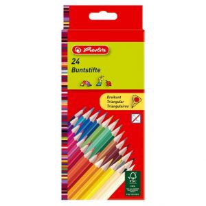 Pastelky 24 barev, trojhranné lakované (Herlitz)