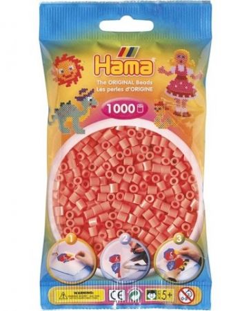 HAMA MIDI Zažehlovací korálky pastelově červené 1.000ks