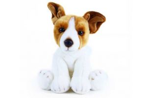 Plyšový pes jack russell teriér sedící, 26 cm