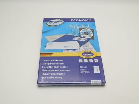 Etikety 105x48mm, bílé ELA021 - 100 kusů A4