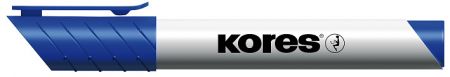 KORES K-MARKER Popisovač na bílé tabule a flip charty, zkosený hrot 3-5 mm, modrý