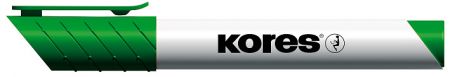 KORES K-MARKER Popisovač na bílé tabule a flip charty, zkosený hrot 3-5 mm, zelený