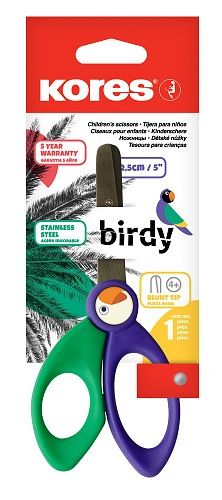 KORES Dětské nůžky BIRDY, 125 mm, 5" 
