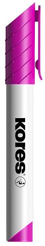 KORES K-MARKER Popisovač na bílé tabule a flip charty, kulatý hrot 3 mm, růžový