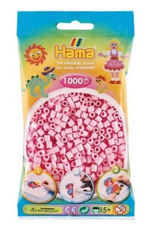 HAMA MIDI Zažehlovací korálky pastelově sv. růžové 1000ks