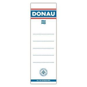 Štítek pro pákové pořadače, bílý, oboustranně popisovatelný, 54x153 mm, DONAU