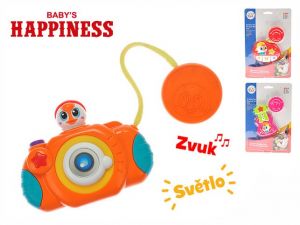 Hudební nástroj/foták 10-12cm na baterie se světlem se světlem a zvukem Baby‚s Happiness