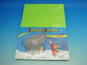 Kreslící karton A3 zelený 180g 50ks