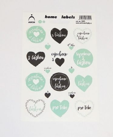 Domácí etikety "home labels" - Vyrobeno s láskou