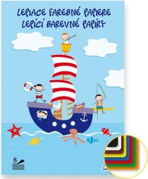 Složka barevných papírů lepících 8 listů A4
