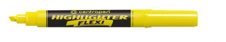 CENTROPEN Zvýrazňovač 8542 FLEXI žlutý