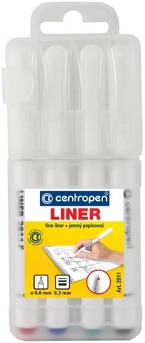 Popisovač CENTROPEN 2811/4 sada 0,3mm liner