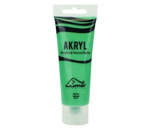 Barva akrylová 75ml, METAL zelená, LUMA
