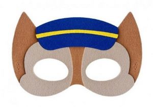 Paska PAW PATROL Chase, hnědá - fleece