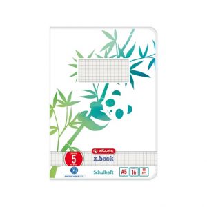Sešit A5/16 listů, čtvereček 5x5, GREENline Panda