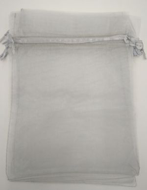 Dárkový sáček organza 9x12cm stříbrný