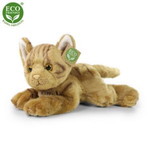 Plyšová kočka ležící 30cm ECO-FRIENDLY